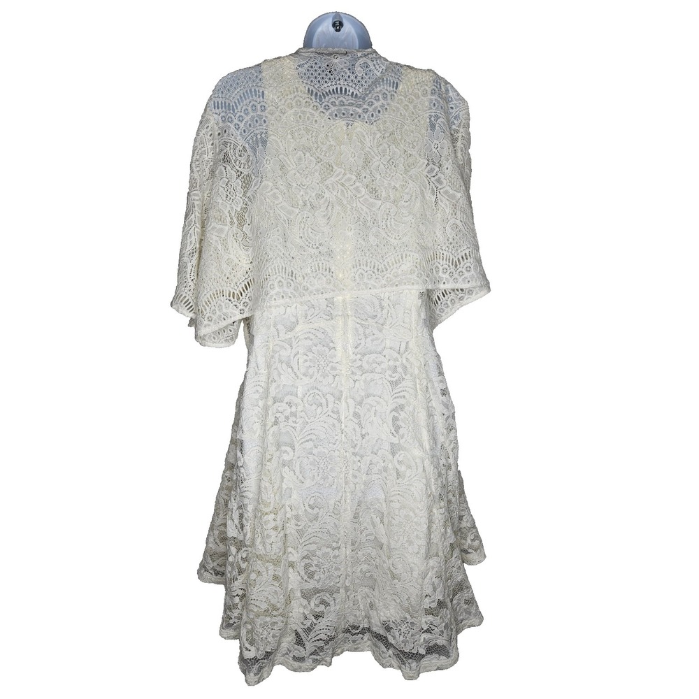 Torrid Lace Dress Plus Size 0 Boho Cottagecore Romantic Ivory Flowy - Picture 2 of 11
